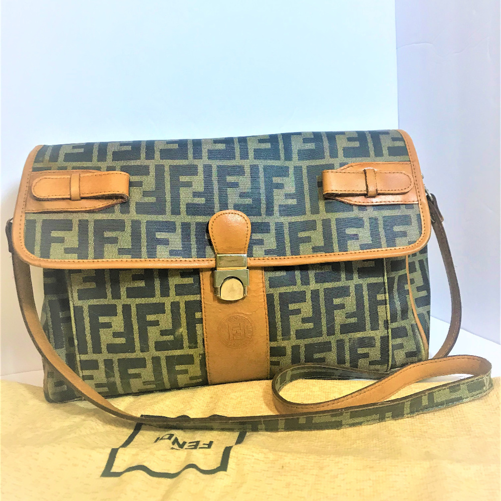 FENDI Zucca Crossbody Messenger bag